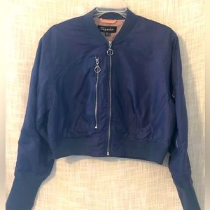 Shine star Bomber Jacket: Size Med Cornflower Blue